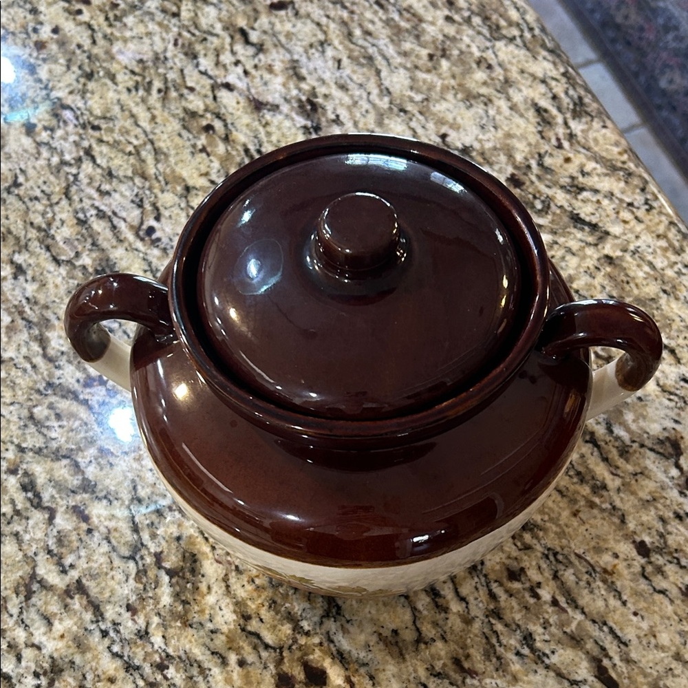 Vintage 1974 # 342 McCoy Pottery Bean Pot Tureen with Fruit Design - Picture 14 of 16